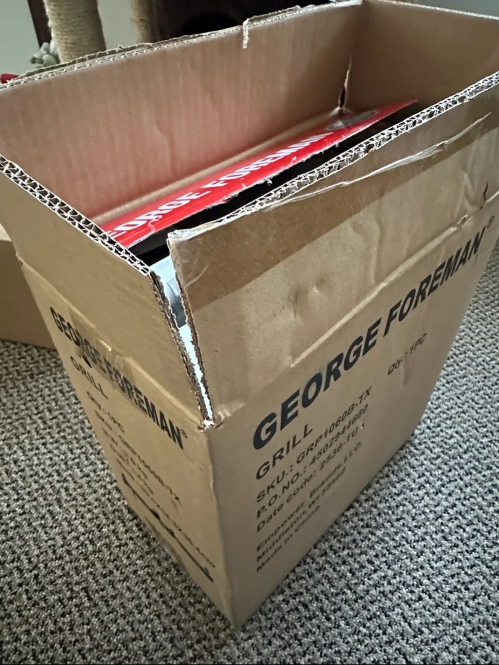 George Foreman 4-Serving Removable Plate Electric Grill, Black - Ship Alone - Picture 6 of 6